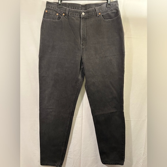 Levi’s 550 Vintage 90’s High Waisted Relaxed Fit Tapered Leg Black Jeans Size 20 - Picture 6 of 7